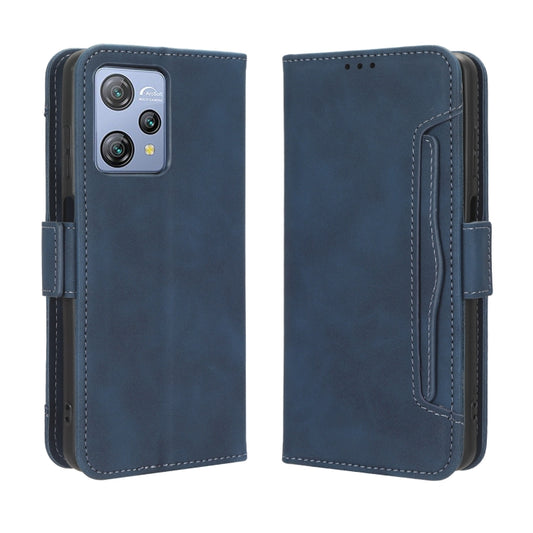 For Blackview A53 / A53 Pro Skin Feel Calf Texture Card Slots Leather Phone Case(Blue) by buy2fix