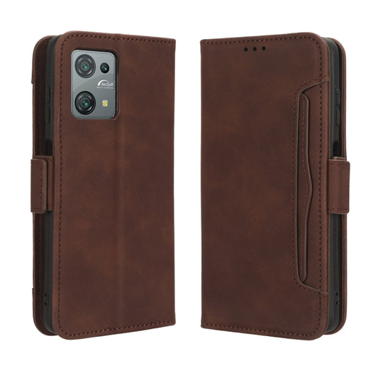 For Blackview Oscal C30 / C30 Pro Skin Feel Calf Texture Card Slots Leather Phone Case(Brown) by buy2fix