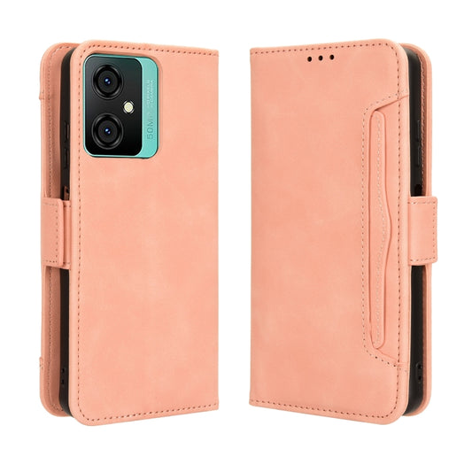 For Blackview Oscal C70 Skin Feel Calf Texture Card Slots Leather Phone Case(Pink) by buy2fix