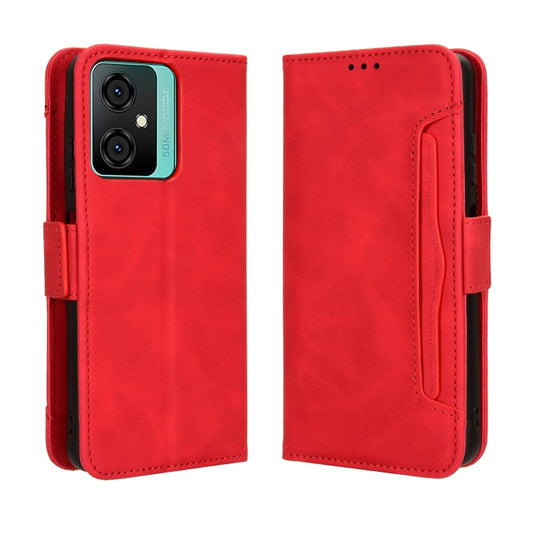 For Blackview Oscal C70 Skin Feel Calf Texture Card Slots Leather Phone Case(Red) by buy2fix