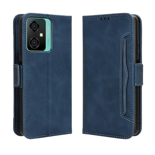 For Blackview Oscal C70 Skin Feel Calf Texture Card Slots Leather Phone Case(Blue) by buy2fix