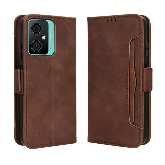 For Blackview Oscal C70 Skin Feel Calf Texture Card Slots Leather Phone Case(Brown) by buy2fix