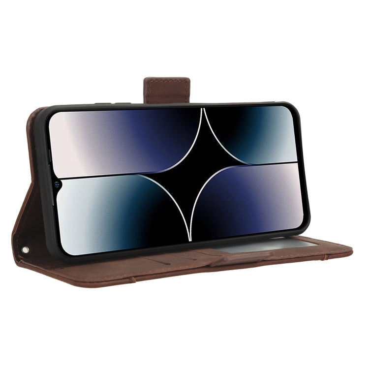 For Ulefone Note 16 Pro Skin Feel Calf Texture Card Slots Leather Phone Case(Brown) by buy2fix