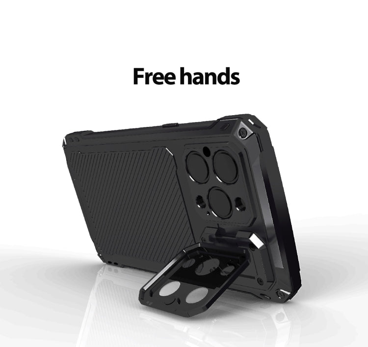 For iPhone 14 Pro Shockproof Life Waterproof Dustproof Metal MagSafe Phone Case(Black) - iPhone 14 Pro Cases by buy2fix | Online Shopping UK | buy2fix