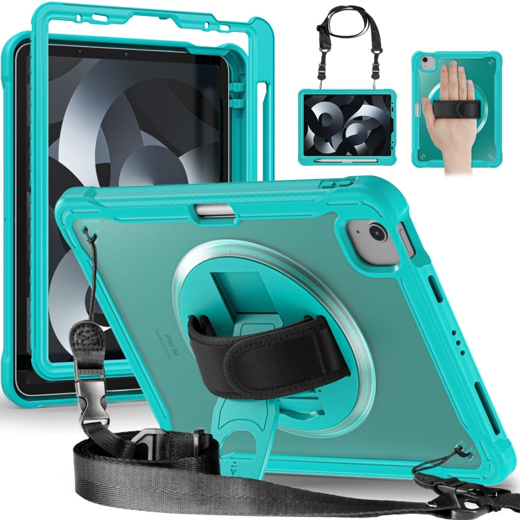 For iPad Air 2022 10.9 / Pro 11 2022 Heavy Duty Hybrid Tablet Case with Hand Grip & Strap(Light Blue) - iPad Air (2022) / (2020) 10.9 Cases by buy2fix | Online Shopping UK | buy2fix