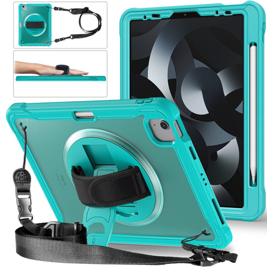 For iPad Air 2022 10.9 / Pro 11 2022 Heavy Duty Hybrid Tablet Case with Hand Grip & Strap(Light Blue) - iPad Air (2022) / (2020) 10.9 Cases by buy2fix | Online Shopping UK | buy2fix