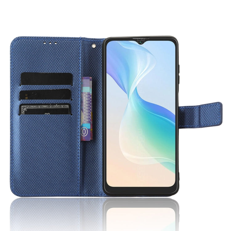 For Blackview Oscal C30 / C30 Pro Diamond Texture Leather Phone Case(Blue) - More Brand by buy2fix | Online Shopping UK | buy2fix