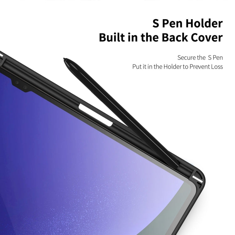 For Samsung Galaxy Tab S10 Ultra DUX DUCIS TOBY Series Antiskid Leather Tablet Case with Sleep / Wake-up Function(Black) - Tab S10 Ultra Cases by DUX DUCIS | Online Shopping UK | buy2fix