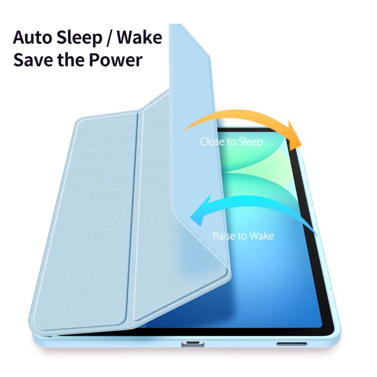 For Samsung Galaxy Tab S10 FE+ DUX DUCIS TOBY Series Antiskid Leather Tablet Case with Sleep / Wake-up Function(Blue) - Galaxy Tab S10 FE+ by DUX DUCIS | Online Shopping UK | buy2fix
