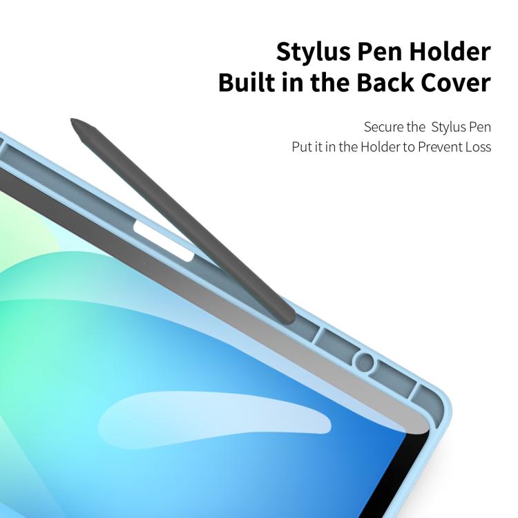 For Samsung Galaxy Tab S10 FE+ DUX DUCIS TOBY Series Antiskid Leather Tablet Case with Sleep / Wake-up Function(Blue) - Galaxy Tab S10 FE+ by DUX DUCIS | Online Shopping UK | buy2fix