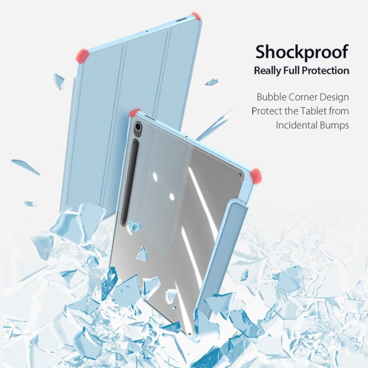 For Samsung Galaxy Tab S10 FE+ DUX DUCIS TOBY Series Antiskid Leather Tablet Case with Sleep / Wake-up Function(Blue) - Galaxy Tab S10 FE+ by DUX DUCIS | Online Shopping UK | buy2fix