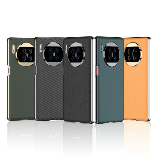 For Huawei Mate 30 5G GKK Electroplating Leather Surface Phone Case(Green) by GKK