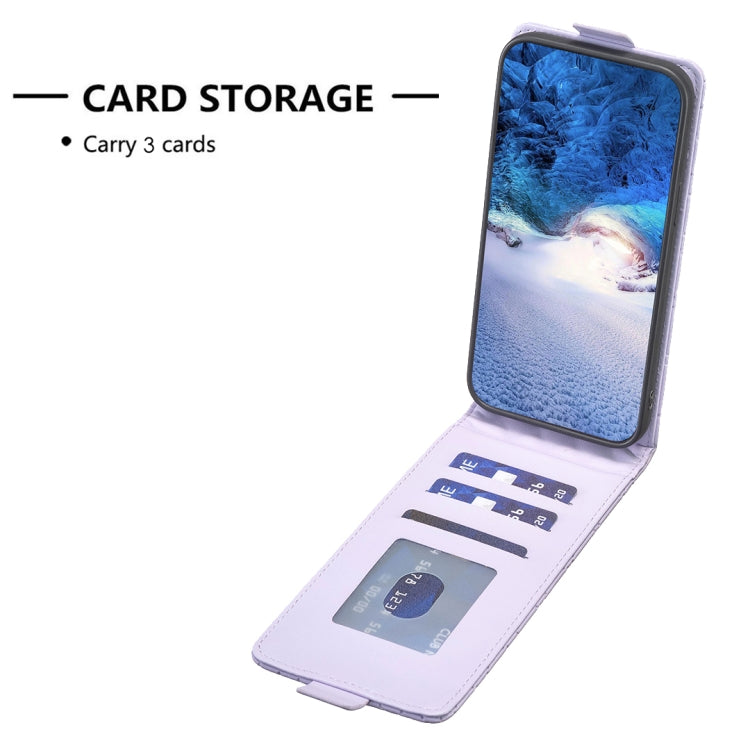 For iPhone 16 Plus Diamond Lattice Vertical Flip Leather Phone Case(Purple) by buy2fix