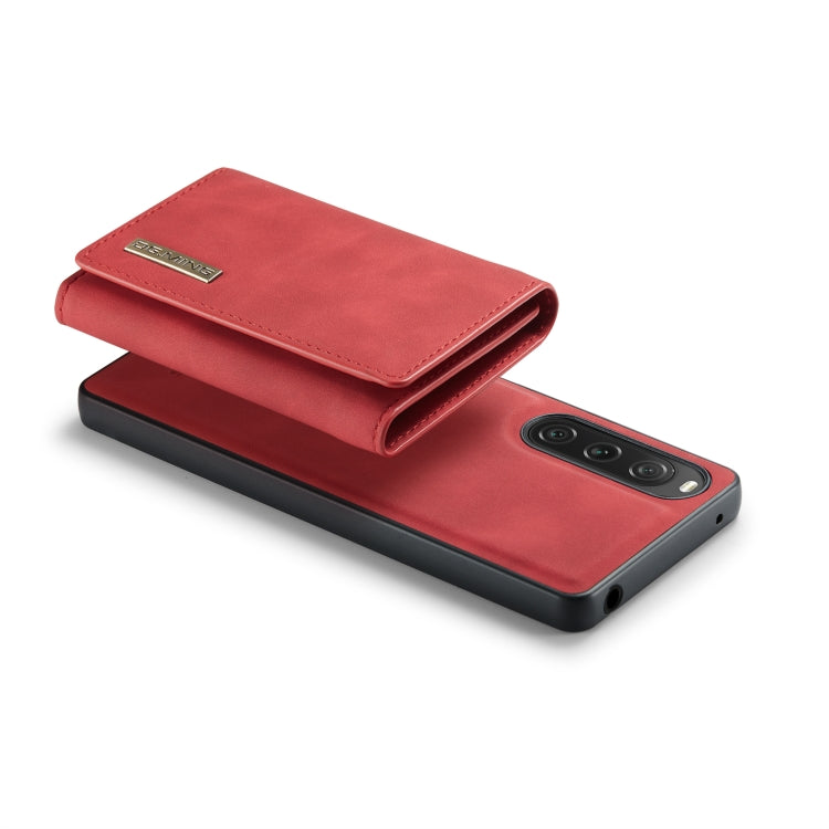 For Sony Xperia 10 V DG.MING M1 Series 3-Fold Multi Card Wallet + Magnetic Phone Case(Red) by DG.MING