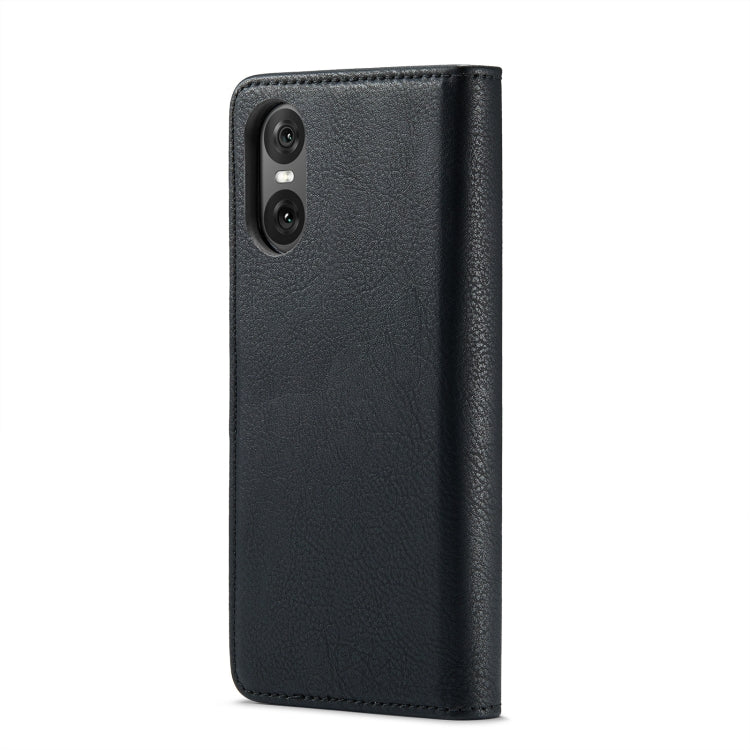 For Sony Xperia 10 VI DG.MING Crazy Horse Texture Detachable Magnetic Leather Phone Case(Black) - Sony Cases by DG.MING | Online Shopping UK | buy2fix
