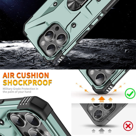 For iPhone 16 Pro Ring Holder Phone Case(Midnight Green) by buy2fix