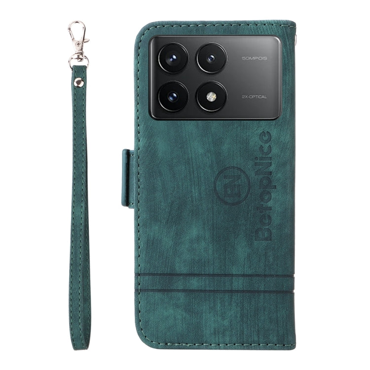 For Xiaomi Redmi K70 / K70 Pro 5G BETOPNICE Dual-side Buckle Leather Phone Case(Green) - Xiaomi Cases by BETOPNICE | Online Shopping UK | buy2fix