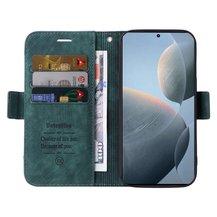 For Xiaomi Redmi K70 / K70 Pro 5G BETOPNICE Dual-side Buckle Leather Phone Case(Green) - Xiaomi Cases by BETOPNICE | Online Shopping UK | buy2fix