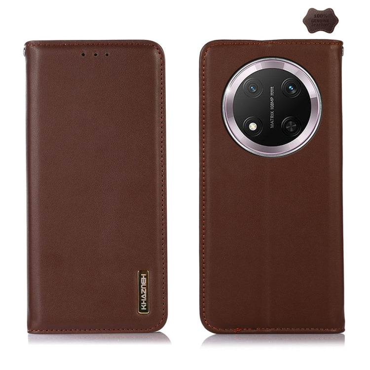 For Honor X9c 5G Global KHAZNEH Nappa Top Layer Cowhide Leather Phone Case(Brown) - Honor Cases by buy2fix | Online Shopping UK | buy2fix
