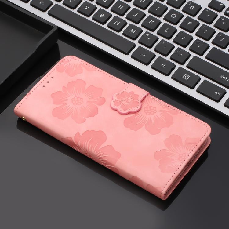 For iPhone Air Flower Embossing Pattern Leather Phone Case(Pink) - iPhone Air Cases by buy2fix | Online Shopping UK | buy2fix