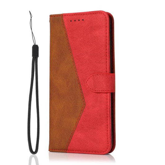 For iPhone Air Dual-color Stitching Leather Phone Case(Brown Red) - iPhone Air Cases by buy2fix | Online Shopping UK | buy2fix