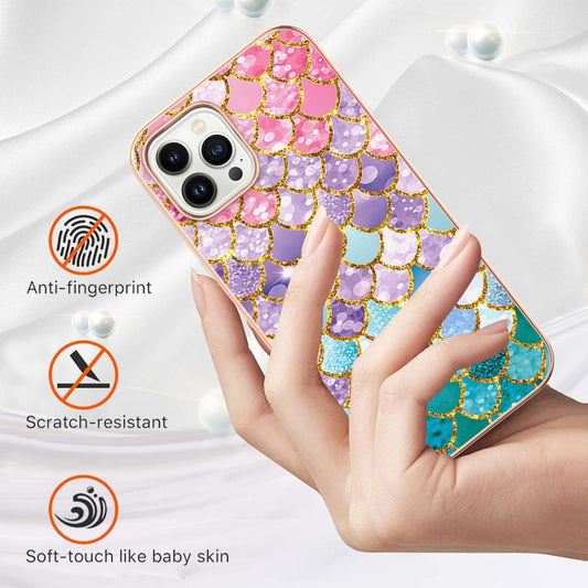 For iPhone 16 Pro Electroplating Pattern IMD TPU Shockproof Case(Colorful Scales) by buy2fix