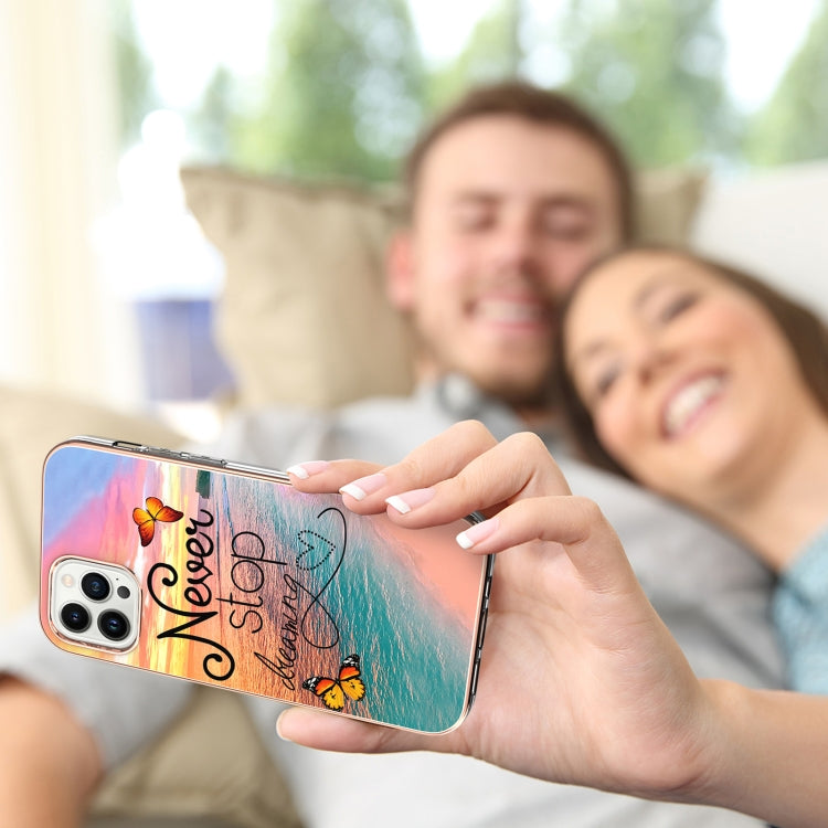 For iPhone 16 Pro Electroplating Pattern IMD TPU Shockproof Case(Dream Chasing Butterfly) by buy2fix