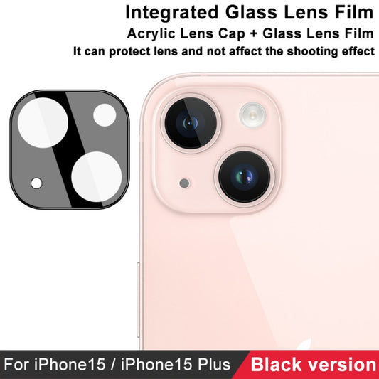 For iPhone 15 / 15 Plus imak High Definition Integrated Glass Lens Film Black Version by imak