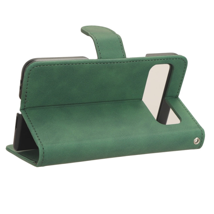 For Google Pixel Fold Skin Feel Magnetic Flip Leather Phone Case(Green) by buy2fix