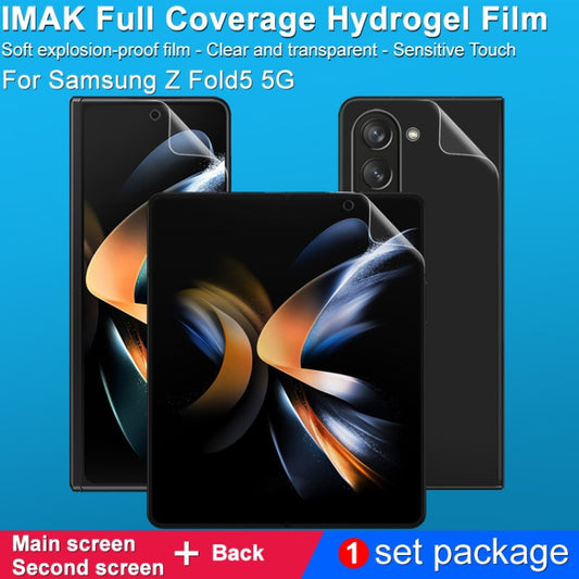 For Samsung Galaxy Z Fold5 5G imak Full Screen Hydrogel Film Outer Screen + Back + Inner Screen Protector Set by imak
