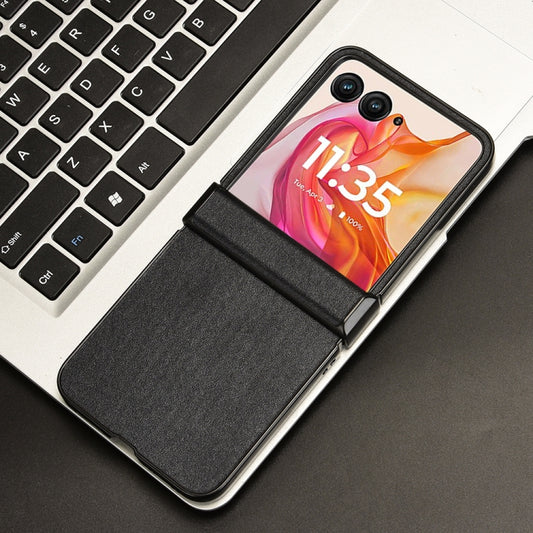 For Motorola Razr 50 Ultra Sandskin Texture Phone Case(Black) by buy2fix