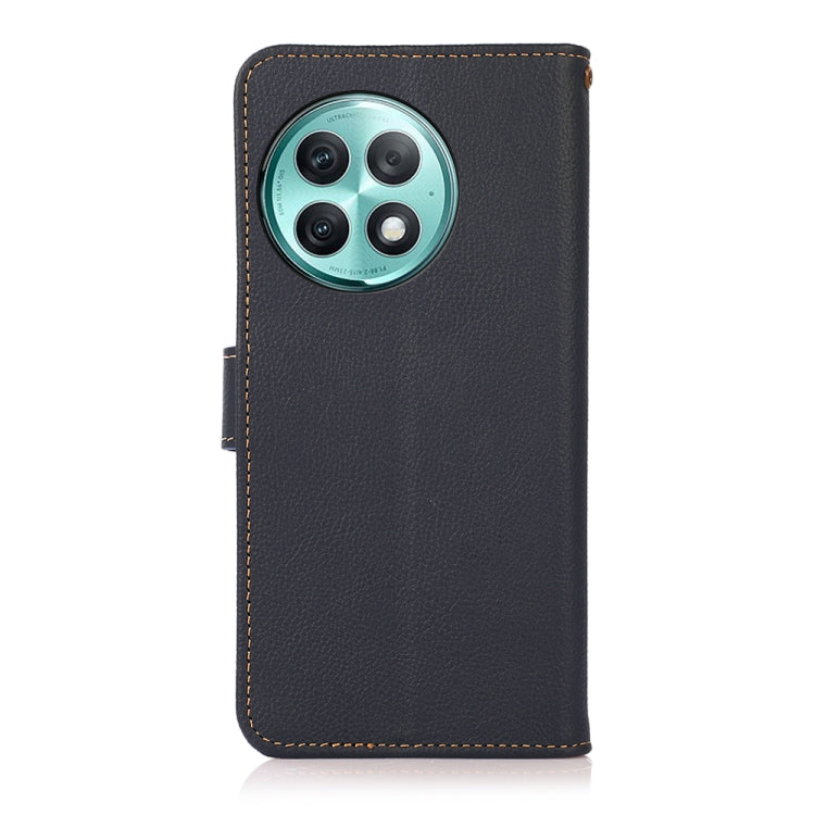 For OnePlus Ace 2 Pro KHAZNEH Custer Genuine Leather RFID Phone Case(Blue) - OnePlus Cases by buy2fix | Online Shopping UK | buy2fix