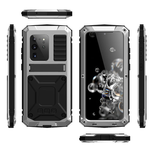 For Samsung Galaxy S20 Plus R-JUST Waterproof Shockproof Dustproof Metal + Silicone Protective Case(Silver) by R-JUST