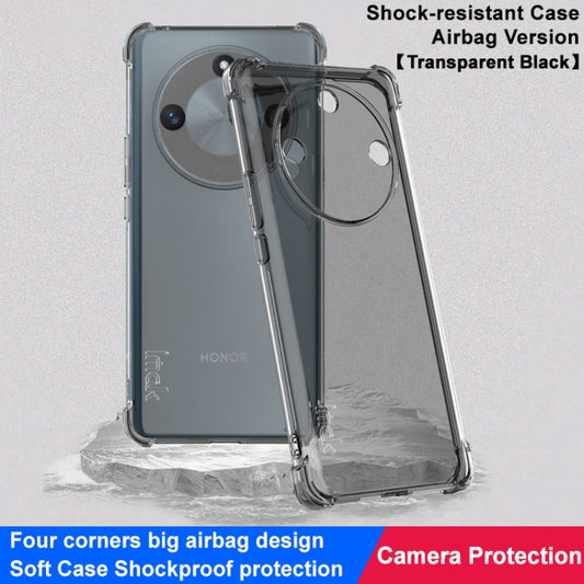 For Honor X50 5G imak Shockproof Airbag TPU Phone Case(Transparent Black) by imak