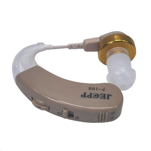 KAIXINWEI F-168 DC1.5V Earhook Hearing Aid Sound Amplifier(Khaki) by buy2fix