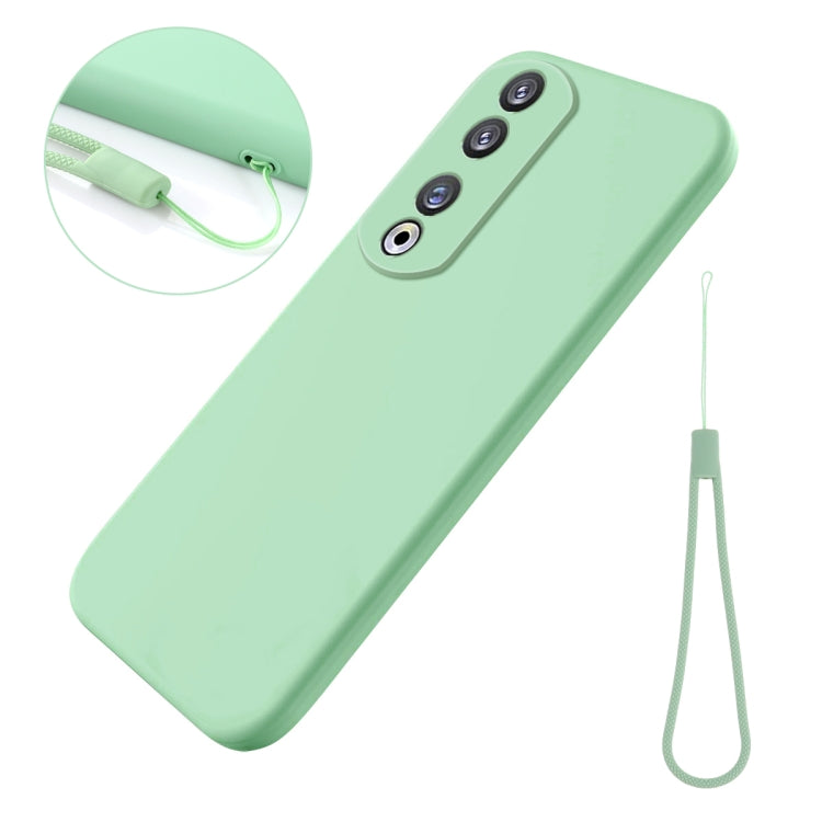 For Honor 90 Pro Solid Color Liquid Silicone Dropproof Full Coverage Phone Case(Green) - Honor Cases by buy2fix | Online Shopping UK | buy2fix
