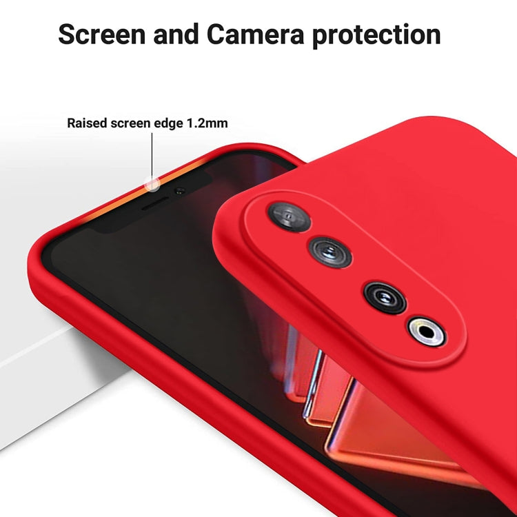 For Honor 90 Solid Color Liquid Silicone Dropproof Full Coverage Phone Case(Red) - Honor Cases by buy2fix | Online Shopping UK | buy2fix