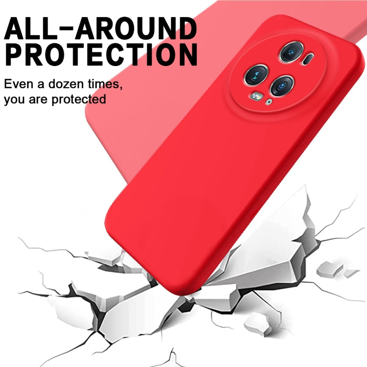 For Honor Magic5 Pro Solid Color Liquid Silicone Dropproof Full Coverage Phone Case(Red) - Honor Cases by buy2fix | Online Shopping UK | buy2fix