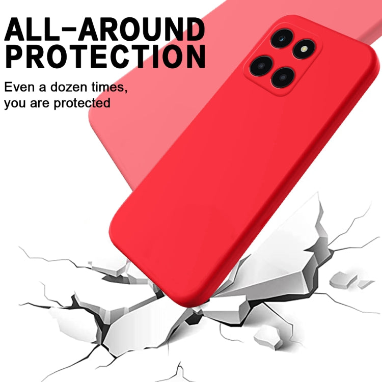For Honor X6a Solid Color Liquid Silicone Dropproof Full Coverage Phone Case(Red) - Honor Cases by buy2fix | Online Shopping UK | buy2fix