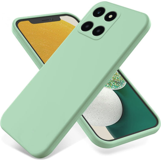 For Honor X6a Solid Color Liquid Silicone Dropproof Full Coverage Phone Case(Green) - Honor Cases by buy2fix | Online Shopping UK | buy2fix