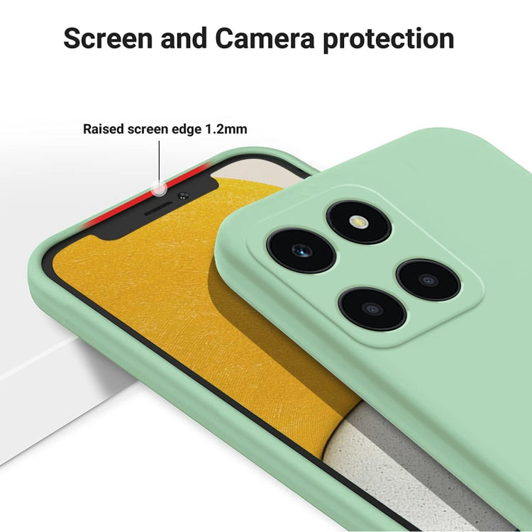 For Honor X6a Solid Color Liquid Silicone Dropproof Full Coverage Phone Case(Green) - Honor Cases by buy2fix | Online Shopping UK | buy2fix