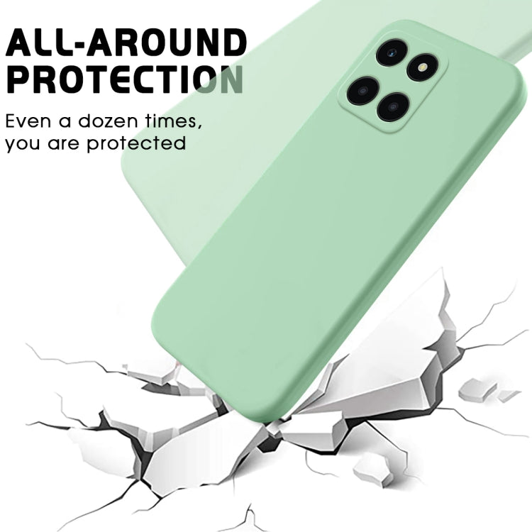 For Honor X6a Solid Color Liquid Silicone Dropproof Full Coverage Phone Case(Green) - Honor Cases by buy2fix | Online Shopping UK | buy2fix