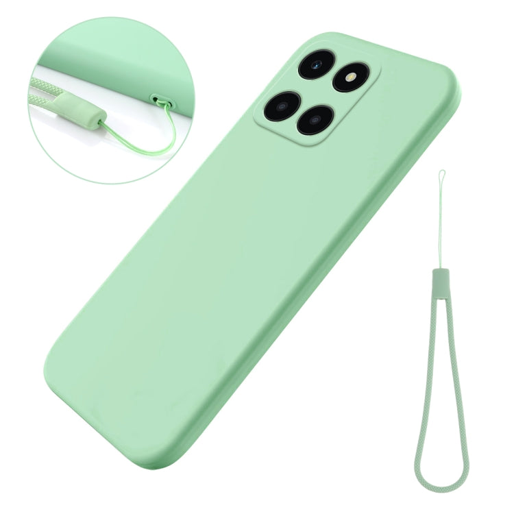 For Honor X6a Solid Color Liquid Silicone Dropproof Full Coverage Phone Case(Green) - Honor Cases by buy2fix | Online Shopping UK | buy2fix