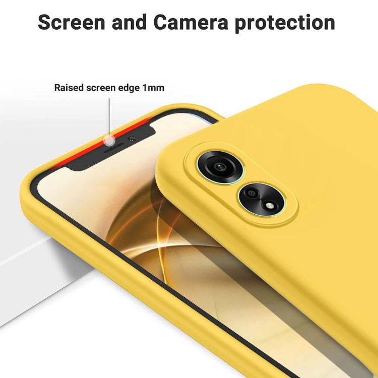 For Honor X5 Plus Solid Color Liquid Silicone Dropproof Full Coverage Phone Case(Yellow) - Honor Cases by buy2fix | Online Shopping UK | buy2fix