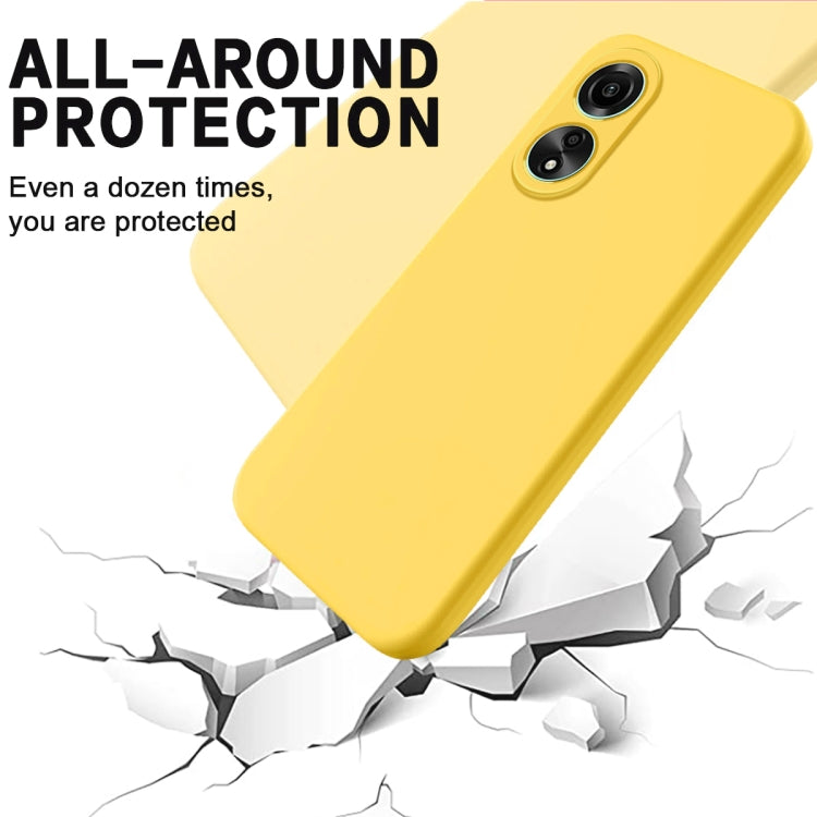 For Honor X5 Plus Solid Color Liquid Silicone Dropproof Full Coverage Phone Case(Yellow) - Honor Cases by buy2fix | Online Shopping UK | buy2fix