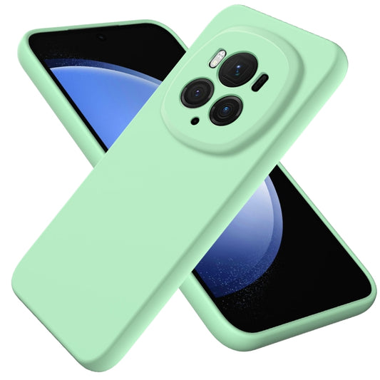 For Honor Magic6 Pro Solid Color Liquid Silicone Dropproof Full Coverage Phone Case(Green) - Honor Cases by buy2fix | Online Shopping UK | buy2fix