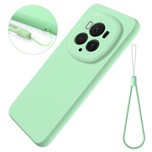 For Honor Magic6 Pro Solid Color Liquid Silicone Dropproof Full Coverage Phone Case(Green) - Honor Cases by buy2fix | Online Shopping UK | buy2fix