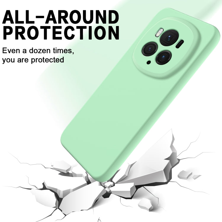 For Honor Magic6 Pro Solid Color Liquid Silicone Dropproof Full Coverage Phone Case(Green) - Honor Cases by buy2fix | Online Shopping UK | buy2fix