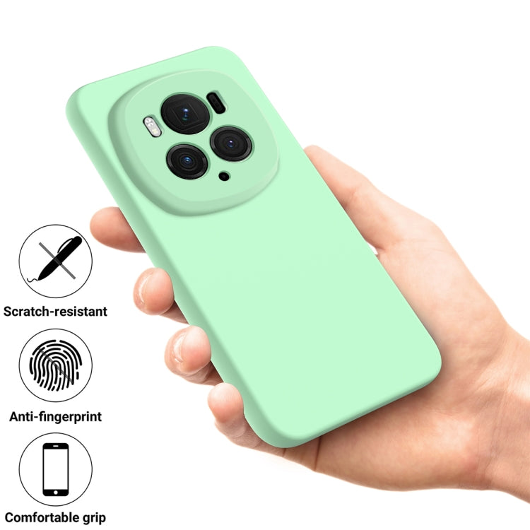 For Honor Magic6 Pro Solid Color Liquid Silicone Dropproof Full Coverage Phone Case(Green) - Honor Cases by buy2fix | Online Shopping UK | buy2fix