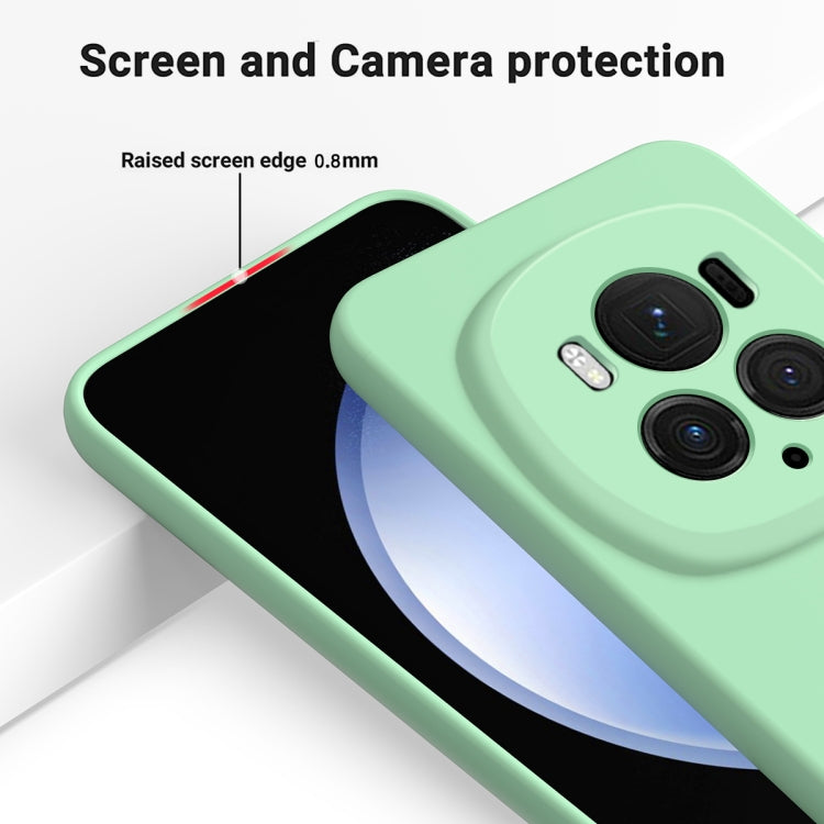 For Honor Magic6 Pro Solid Color Liquid Silicone Dropproof Full Coverage Phone Case(Green) - Honor Cases by buy2fix | Online Shopping UK | buy2fix